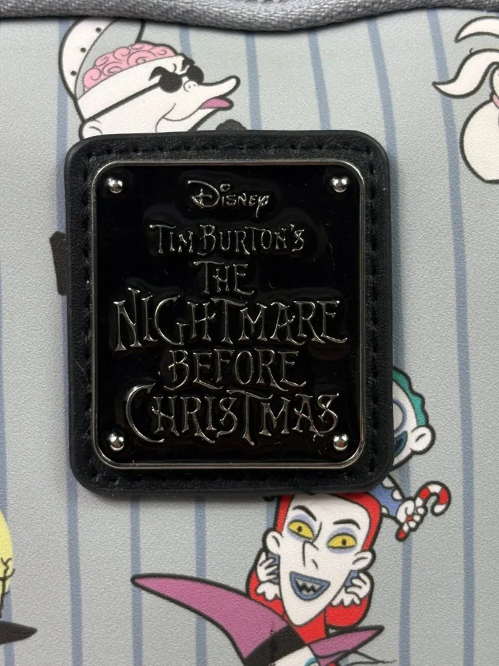 Loungefly The Nightmare Before Christmas Cast Striped Mini Backpack